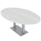 Skutchi Designs 45.25 in W, 71.5 in L, 29 in H, Engineered Wood Top, White HAR-OVL-46X72-DOU-WHITECYPRESS - alternate 1